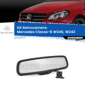 0 Telecamera e Specchio retrovisore OEM Look con display invisibile per Mercedes Classe-B W246, W242 Kit Retrovisore Telecamera Retromarcia con schermo 4" invisibile | Staffa OEM
