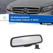 0 Telecamera e Specchio retrovisore OEM Look con display invisibile per Mercedes Classe-E W213 Kit Retrovisore Telecamera Retromarcia con schermo 4" invisibile | Staffa OEM