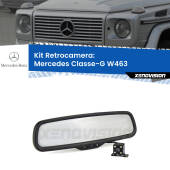 0 Telecamera e Specchio retrovisore OEM Look con display invisibile per Mercedes Classe-G W463 Kit Retrovisore Telecamera Retromarcia con schermo 4" invisibile | Staffa OEM