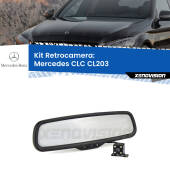0 Telecamera e Specchio retrovisore OEM Look con display invisibile per Mercedes CLC CL203 Kit Retrovisore Telecamera Retromarcia con schermo 4" invisibile | Staffa OEM