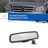 0 Telecamera e Specchio retrovisore OEM Look con display invisibile per Mercedes GL X164 Kit Retrovisore Telecamera Retromarcia con schermo 4" invisibile | Staffa OEM