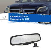 0 Telecamera e Specchio retrovisore OEM Look con display invisibile per Mercedes GL X166 Kit Retrovisore Telecamera Retromarcia con schermo 4" invisibile | Staffa OEM
