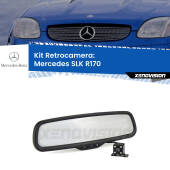 0 Telecamera e Specchio retrovisore OEM Look con display invisibile per Mercedes SLK R170 Kit Retrovisore Telecamera Retromarcia con schermo 4" invisibile | Staffa OEM