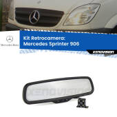 0 Telecamera e Specchio retrovisore OEM Look con display invisibile per Mercedes Sprinter 906 Kit Retrovisore Telecamera Retromarcia con schermo 4" invisibile | Staffa OEM