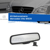 0 Telecamera e Specchio retrovisore OEM Look con display invisibile per Mercedes Vito W639 Kit Retrovisore Telecamera Retromarcia con schermo 4" invisibile | Staffa OEM