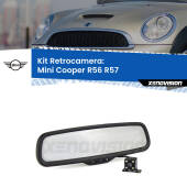 0 Telecamera e Specchio retrovisore OEM Look con display invisibile per Mini Cooper R56 R57 Kit Retrovisore Telecamera Retromarcia con schermo 4" invisibile | Staffa OEM