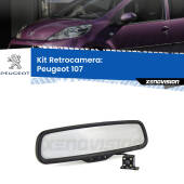 0 Telecamera e Specchio retrovisore OEM Look con display invisibile per Peugeot 107 Kit Retrovisore Telecamera Retromarcia con schermo 4" invisibile | Staffa OEM