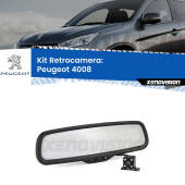 0 Telecamera e Specchio retrovisore OEM Look con display invisibile per Peugeot 4008 Kit Retrovisore Telecamera Retromarcia con schermo 4" invisibile | Staffa OEM