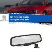 0 Telecamera e Specchio retrovisore OEM Look con display invisibile per Peugeot 508 Mk1 Kit Retrovisore Telecamera Retromarcia con schermo 4" invisibile | Staffa OEM