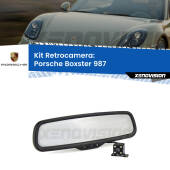 0 Telecamera e Specchio retrovisore OEM Look con display invisibile per Porsche Boxster 987 Kit Retrovisore Telecamera Retromarcia con schermo 4" invisibile | Staffa OEM