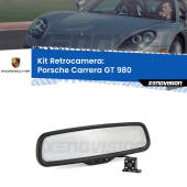 0 Telecamera e Specchio retrovisore OEM Look con display invisibile per Porsche Carrera GT 980 Kit Retrovisore Telecamera Retromarcia con schermo 4" invisibile | Staffa OEM