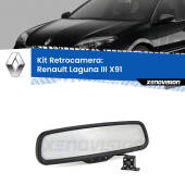 0 Telecamera e Specchio retrovisore OEM Look con display invisibile per Renault Laguna III X91 Kit Retrovisore Telecamera Retromarcia con schermo 4" invisibile | Staffa OEM
