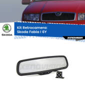 0 Telecamera e Specchio retrovisore OEM Look con display invisibile per Skoda Fabia I 6Y Kit Retrovisore Telecamera Retromarcia con schermo 4" invisibile | Staffa OEM