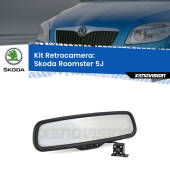 0 Telecamera e Specchio retrovisore OEM Look con display invisibile per Skoda Roomster 5J Kit Retrovisore Telecamera Retromarcia con schermo 4" invisibile | Staffa OEM