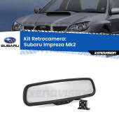 0 Telecamera e Specchio retrovisore OEM Look con display invisibile per Subaru Impreza Mk2 Kit Retrovisore Telecamera Retromarcia con schermo 4" invisibile | Staffa OEM