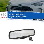 0 Telecamera e Specchio retrovisore OEM Look con display invisibile per Toyota Yaris Cross Kit Retrovisore Telecamera Retromarcia con schermo 4" invisibile | Staffa OEM