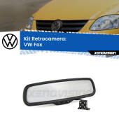 0 Telecamera e Specchio retrovisore OEM Look con display invisibile per VW Fox Kit Retrovisore Telecamera Retromarcia con schermo 4" invisibile | Staffa OEM