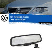 0 Telecamera e Specchio retrovisore OEM Look con display invisibile per VW Passat B6 Kit Retrovisore Telecamera Retromarcia con schermo 4" invisibile | Staffa OEM