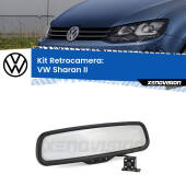 0 Telecamera e Specchio retrovisore OEM Look con display invisibile per VW Sharan II Kit Retrovisore Telecamera Retromarcia con schermo 4" invisibile | Staffa OEM