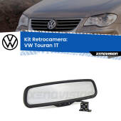0 Telecamera e Specchio retrovisore OEM Look con display invisibile per VW Touran 1T Kit Retrovisore Telecamera Retromarcia con schermo 4" invisibile | Staffa OEM