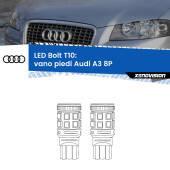 0 Vano Piedi LED Audi A3 8P 2003 - 2012: T10 Bolt T10: LED Bolt 6000k (Coppia)
