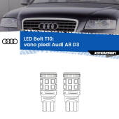 0 Vano Piedi LED Audi A8 D3 2002 - 2009: T10 Bolt T10: LED Bolt 6000k (Coppia)