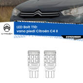 0 Vano Piedi LED Citroën C4 II 2009 - 2016: T10 Bolt T10: LED Bolt 6000k (Coppia)