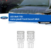 0 Vano Piedi LED Ford Escort Mk4 1990 - 2000: T10 Bolt T10: LED Bolt 6000k (Coppia)