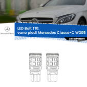 0 Vano Piedi LED Mercedes Classe-C W205 2013 - 2018: T10 Bolt T10: LED Bolt 6000k (Coppia)