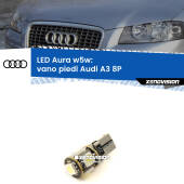 0 Vano Piedi LED per Audi A3 8P 2003 - 2012: Aura w5w W5W: lampadina LED Aura 6000k