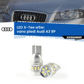 0 Vano Piedi LED per Audi A3 8P 2003 - 2012: W5W X-Tee W5W (T10) LED X-Tee (Coppia)