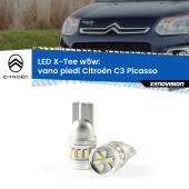 0 Vano Piedi LED per Citroën C3 Picasso 2009 - 2016: W5W X-Tee W5W (T10) LED X-Tee (Coppia)