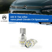 0 Vano Piedi LED per Citroën C4 Spacetourer 2018 in poi: W5W X-Tee W5W (T10) LED X-Tee (Coppia)
