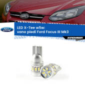0 Vano Piedi LED per Ford Focus Mk3 2011 - 2014: W5W X-Tee W5W (T10) LED X-Tee (Coppia)