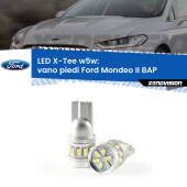 0 Vano Piedi LED per Ford Mondeo II BAP 1996 - 2000: W5W X-Tee W5W (T10) LED X-Tee (Coppia)