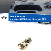 0 Vano Piedi LED per Mini Countryman R60 2010 - 2016: Aura w5w W5W: lampadina LED Aura 6000k