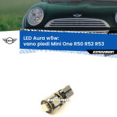 0 Vano Piedi LED per Mini One R50 R52 R53 2001 - 2006: Aura w5w W5W: lampadina LED Aura 6000k