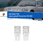 0 Vano Piedi LED Porsche 911 991 2011 - 2013: T10 Bolt T10: LED Bolt 6000k (Coppia)