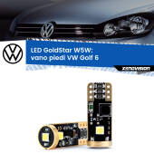 0 Vano Piedi LED VW Golf 6  2008 - 2011: T10 GoldStar T10 (W5W) Goldstar Coppia LED Canbus Next Gen
