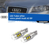 0 Vano Piedi LED W5W Audi A3 8P 2003 - 2012 W5W Tube W5W: Lampadine LED Tube 6000k (Coppia)