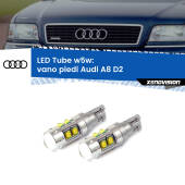 0 Vano Piedi LED W5W Audi A8 D2 posteriori W5W Tube W5W: Lampadine LED Tube 6000k (Coppia)