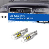 0 Vano Piedi LED W5W Audi A8 D3 2002 - 2009 W5W Tube W5W: Lampadine LED Tube 6000k (Coppia)