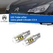 0 Vano Piedi LED W5W Citroën C3 II 2009 - 2016 W5W Tube W5W: Lampadine LED Tube 6000k (Coppia)