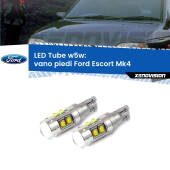 0 Vano Piedi LED W5W Ford Escort Mk4 1990 - 2000 W5W Tube W5W: Lampadine LED Tube 6000k (Coppia)