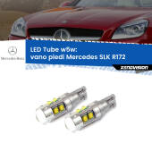 0 Vano Piedi LED W5W Mercedes SLK R172 2011 in poi W5W Tube W5W: Lampadine LED Tube 6000k (Coppia)