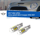 0 Vano Piedi LED W5W Mini Cooper R56 R57 2006 - 2013 W5W Tube W5W: Lampadine LED Tube 6000k (Coppia)