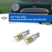 0 Vano Piedi LED W5W Mini One R50 R52 R53 2001 - 2006 W5W Tube W5W: Lampadine LED Tube 6000k (Coppia)