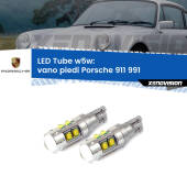 0 Vano Piedi LED W5W Porsche 911 991 2011 - 2013 W5W Tube W5W: Lampadine LED Tube 6000k (Coppia)