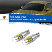 0 Vano Piedi LED W5W Porsche Cayman 981 2013 in poi W5W Tube W5W: Lampadine LED Tube 6000k (Coppia)