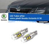 0 Vano Piedi LED W5W Skoda Octavia III 5E 2012 - 2018 W5W Tube W5W: Lampadine LED Tube 6000k (Coppia)